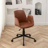CBA Bureaustoel Playtime - 64x65x81 cm - Bruin/ PU-kunstleer