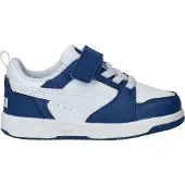 Puma Rebound V6 LO jongens sneakers wit blauw maat 22