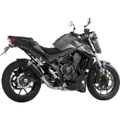 SHARK EXHAUST SRC 4 eloxed aluminium zwart