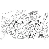 Hepco & becker Tank- en motorbeschermbeugel CBF 600, ZWART