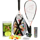 Speedminton S900 set - speedbadminton - crossminton - speed badminton set - wit/grijs/rood