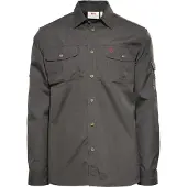 Fjällräven - Wandel- en bergsportkleding - Singi Trekking Shirt LS M Dark Grey voor Heren van Gerecycled Polyester - Maat XL - Grijs