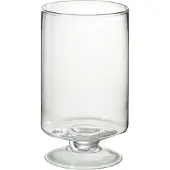 J-Line Windlicht op voet rond glas transparant small