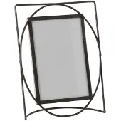 J-Line Fotokader rechthoek metaal/glas donker bruin small