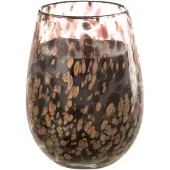 J-Line 35739 Geurkaars Mia Zwart/Mix Glas Medium - 15 x 15 x 22,5 cm