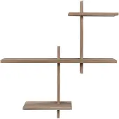 House Nordic Wandplank Gavi | hout naturel 53x56x15 cm wandrekken | NADUVI
