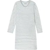 Schiesser Women Longsleeve Nightdress Wit/Grijs katoen 50 Dames
