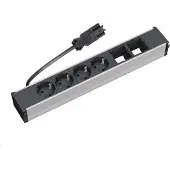 Bachmann Coni Lang - 4x Schuko - 2x Leeg - 0,15 meter GST18-3 (m) - Zwart