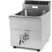 Super Merchant Inductie friteuse – 8 liter – met aftapkraan – roestvast staal – lichtgrijs