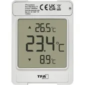 TFA-Dostmann Digitales Fensterthermometer WINDOO 30.1067.15 Raamthermometer Grijs