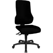 Topstar bureaustoel TOP POINT, synchroonmechanisme, zonder armleuningen, hoge ergonomische rugleuning, zwart