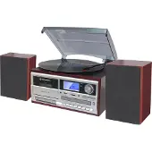 Ginza.se HIF-8892 Retro Platenspeler DAB Radio Bluetooth met Externe Luidsprekers