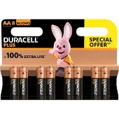 Duracell Alkaline Plus Power AA 8 Stuks