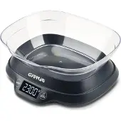 G3 Ferrari Ginny – Digitale Keukenweegschaal met Kom – Max. 5 kg – LCD Display met Verlichting – Tare Functie – g/lb:oz – Automatische Uitschakeling – Zwart