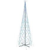 vidaXL Kegelkerstboom 3000 LED's blauw 230x800 cm