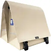Clarijs fietstas dubbel xl pvc 46l met uitsparing mat zand