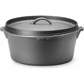 Hendi Gusseisen stoofpan, 7,2 liter, zwart, diameter 310 mm, hoogte 130 mm, rond