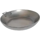 De Buyer 5630.24 'mineral b element' poêle ronde revêtue de cire d'abeille - tôle d'acier blanche - avec embase pour queue amovible - diamètre 24 cm