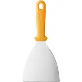 Super Merchant Heavy-duty pizzaspatel – ergonomisch ontwerp – roestvast staal – oranje – 263x132 mm