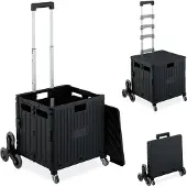 Relaxdays Hulp bij het winkelen, Winkelwagen, Zwart