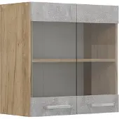 Vicco R-Line Glazen keukenkast – 60 cm Beton
