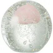 J-Line Presse papier bubbel glas roze medium