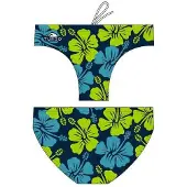 Turbo Surf Flower Swimming Brief Blauw 4XL Man