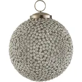 J-Line Kerstbal diamant glas wit large