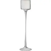 J-Line Windlicht op voet glas transparant large