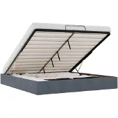 vidaXL Ottoman bedframe zonder matras 180x200 cm fluweel donkergrijs