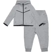 Nike Kids Joggingpak 'TECH FLEECE' antraciet / lichtgrijs / zwart