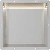 Guido Gusto RVS Inbouwnis 30x30x10cm met tegelflens en RGB verlichting