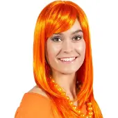Folat Pruik Lang - Oranje