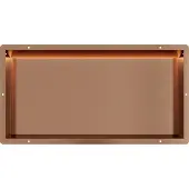 Guido Gusto Copper RVS Inbouwnis 30x60x7cm met tegelflens en RGB verlichting