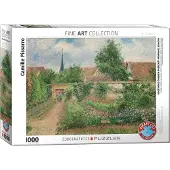 Eurographics Puzzel 6000-0825 - Groente tuin in Eragny met bewolkte lucht, naar het werk van Pissarro - 1000 stukjes