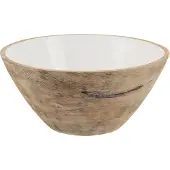 J-Line Kom Mango Hout Wit Large