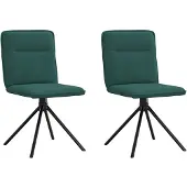 vidaXL Eetkamerstoelen 2 st stof donkergroen