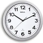MAUL MAULstep Analoog Wandklok Wit, zilver 35 x 35 x 35 x 5 cm