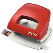 Leitz NeXXt Kleine Bureau Perforator - Perforeert Tot 16 Vel - Voor Mappen En Ringbanden - Rood