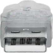 Manhattan 336314 USB Kabel A -> A St/Bu 1.80m silber Verl.