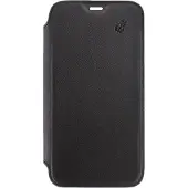 Beetlecase , Hoesje geschikt voor iPhone 11 Pro Max - Leer Folio met Transparante Achterkant & Kaarthouder, Zwart