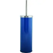 Spirella MSV Toiletborstel in houder/wc-borstel - metaal - marine blauw - 38 cm - Toiletborstels