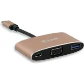LMP Multiport USB-C VGA Adapter Goud