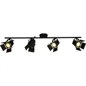 Brilliant LED Plafondlamp Movie 4-lichts 5W zwart
