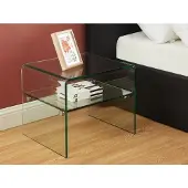 Vente-Unique.nl Nachtkastje van gehard glas STILEOS - 1 nis