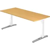 Hjh OFFICE PRO XTRA XB 19 WC - Beuken 180 x 80 Tafelhoogte I In hoogte verstelbaar