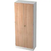 Hjh OFFICE PRO SIGNA K 6200 SG - Hoogte van de map | 5 OH Wit/Walnoot met knop (afsluitbaar) Kledingkast