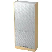 Hjh OFFICE PRO SIGNA R90 CE - Esdoorn/Zilver Roldeurkast Hoogte van de map | 5 OH Chrome metaal handgreep