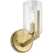 Kichler LED Wandlamp Nye | 1X E14 Max 40W | Brushed Natural Brass