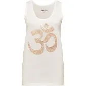 Yogistar Yoga-Tank-Top „OM“ - ivory/copper